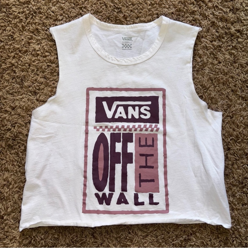 Vans | White Muscle Tank with Graphic